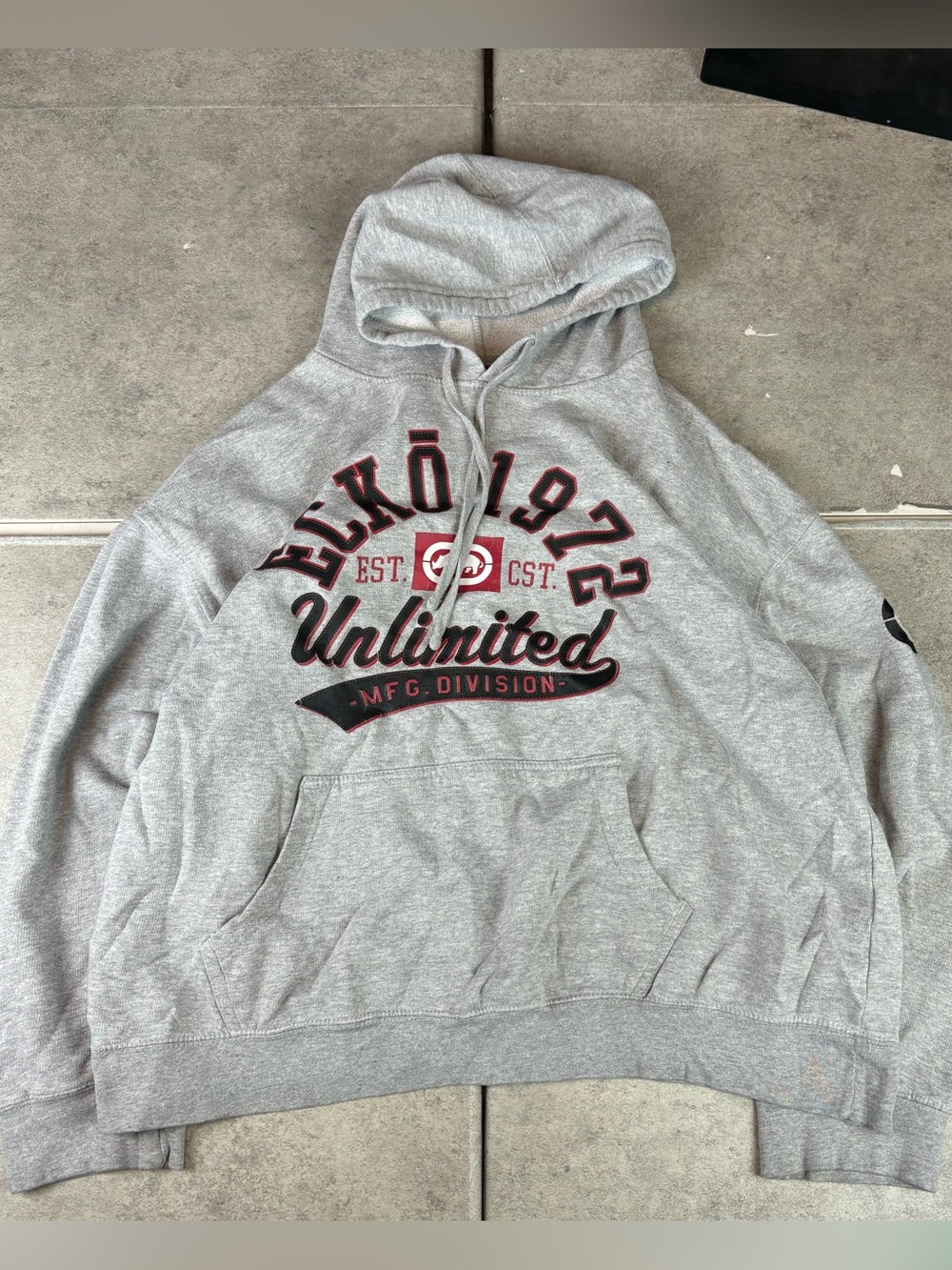 Y2k gray ecko hoodie large chest graphic